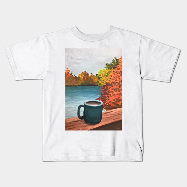 Cozy Autumn Kids T-Shirt by emmawtj